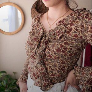 ⋆ 100% SILK floral blouse